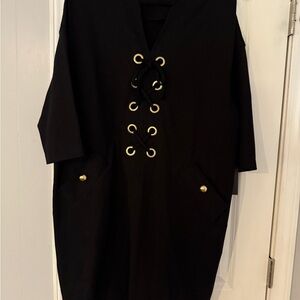 Tuckernuck Black Dress with Gold Accents